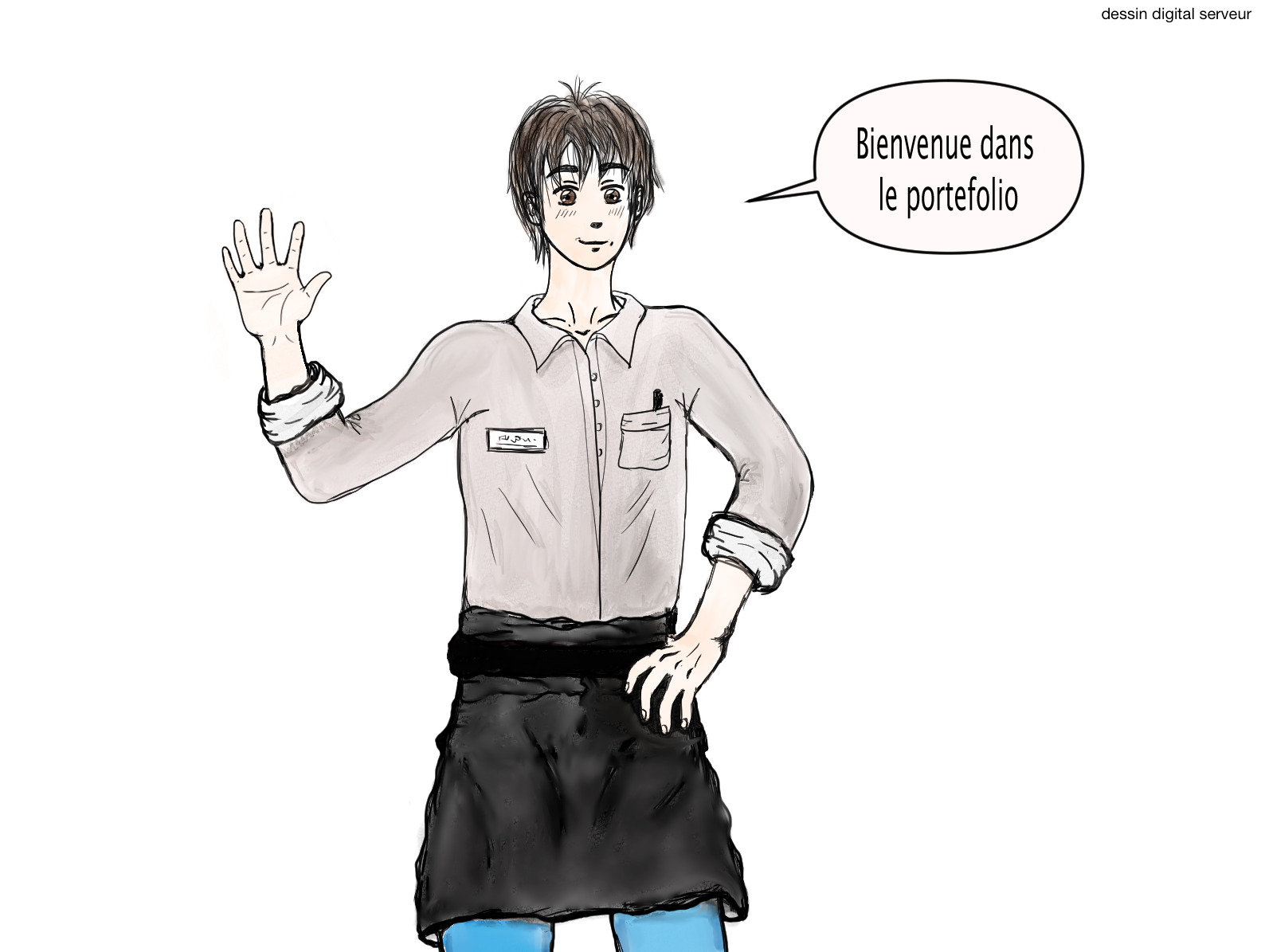 Dessin digital Serveur style animé