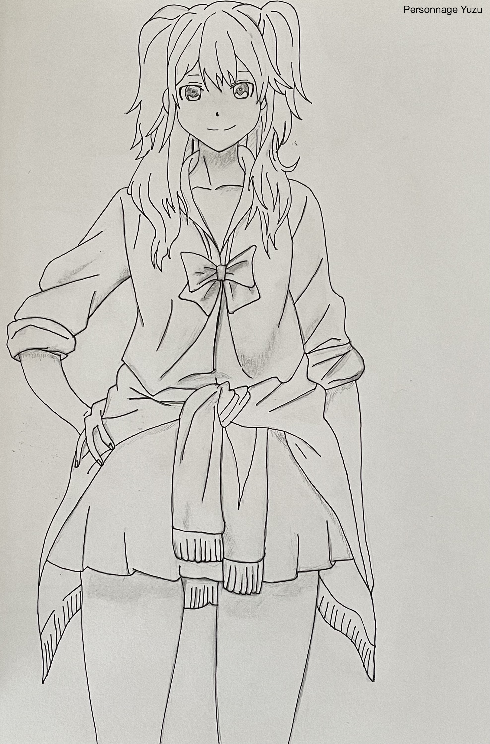 Dessin Yuzu (personnage manga Citrus)